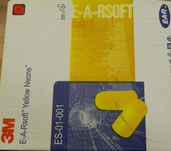 3M E-A-R soft Yellow Neons Earplugs Uncorded 250pairs ES-01-001