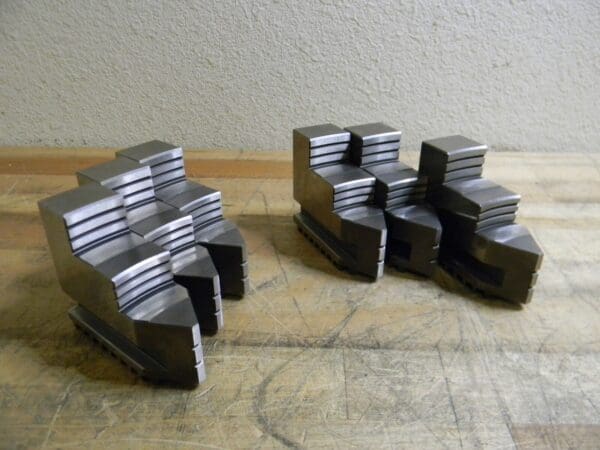 6pc Serrated Pointed Hard Lathe Chuck Jaws for 12" Chucks