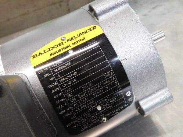 Baldor Electric AC DC Motor 1/2 Max hp 1,725 Max RPM VM3538 PARTS/REPAIR