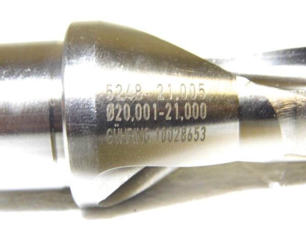 Guhring Replaceable Tip Drill 20.24mm-21.03mm Dia 1” Shank 241mm L 905248021005