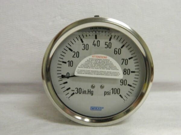 Wika 4" Dial 1/2 Thread 30-0-100 Scale Range Pressure Gauge 9831546