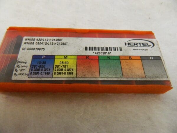 HERTEL WNMG 432-L12 HC1250T Carbide Turning Inserts qty 10 1002249