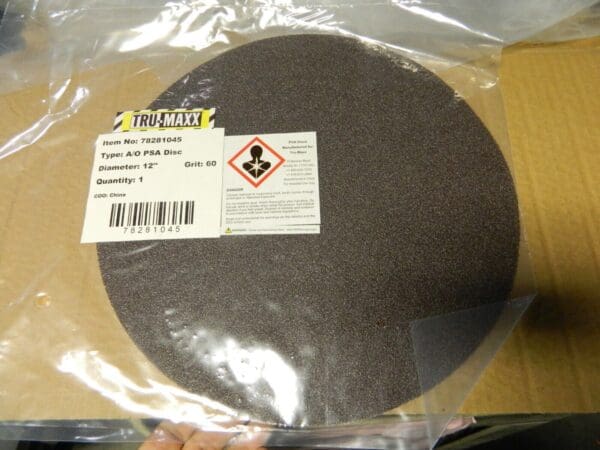 TRU-MAXX 12″ Dia, 60 Grit, Aluminum Oxide Medium Grade Qty 80 78281045