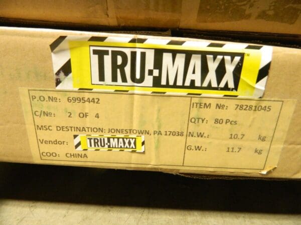 TRU-MAXX 12″ Dia, 60 Grit, Aluminum Oxide Medium Grade Qty 80 78281045