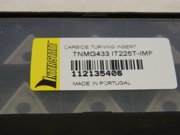 Interstate TNMG433 IMF Grade IT225T Carbide Turning Insert QTY 10 93614725