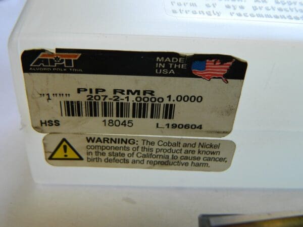 APT 1" Pipe, 1" Diam, 1.103" Small End Diam, 10 FL Tapper pip reamer 18045