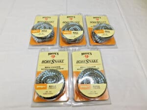 5 PACKS HOPPE’S 9 BORESNAKE Rifle Cleaner .50/.54 24020 LIT NO 12-15