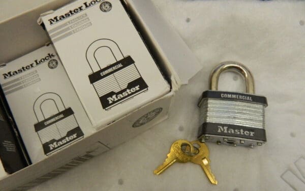 MASTER LOCK Padlock qty 6 : Laminated Steel, Keyed Different, 2″ Wide #5