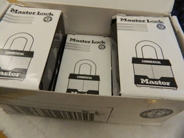 MASTER LOCK Padlock qty 6 : Laminated Steel, Keyed Different, 2″ Wide #5