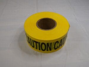 1,000' Long x3″ Wide Roll Black&Yellow Barricade Tape Polyethylene 9905016134244