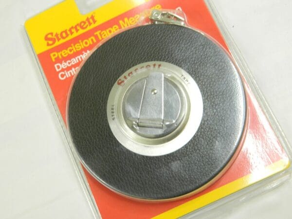 STARRETT Tape Measure: 100' Long, 3/8″ Width, Yellow Blade 65946