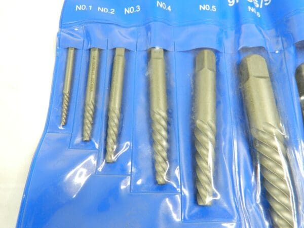 Interstate Spiral Flute Screw Extractor: 9 Pc #1 to #9 05026802