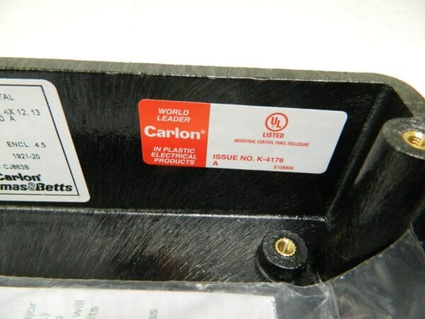 Thomas&Betts Circuit Safe JIC Encloseure 8"x6"x3-5/8" Black Polycarbonate CJ863B