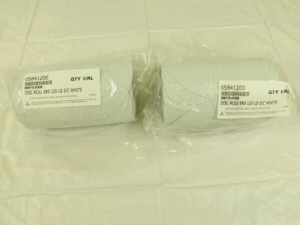 Disc Roll: 6″ Dia, 120 Grit, Silicon Carbide Qty 2 Rolls (200 Pcs) 809775-57626