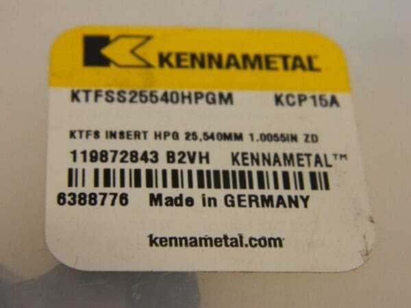 Kennametal KCP15A Carbide Replaceable Tip Drill 6388776