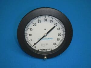 Ashcroft Duragauge 6" Flush Mount Air Pressure Gauge 60-1377as-02b-xcyll