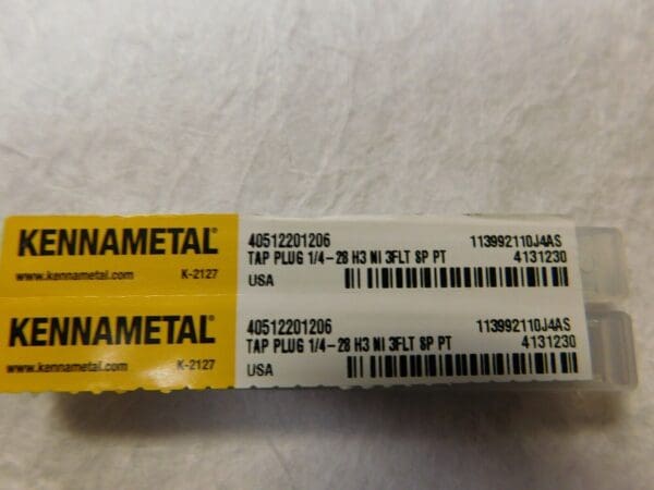 Kennametal Cobalt Spiral Point Taps 1/4-28 UNF QTY 2 4131230