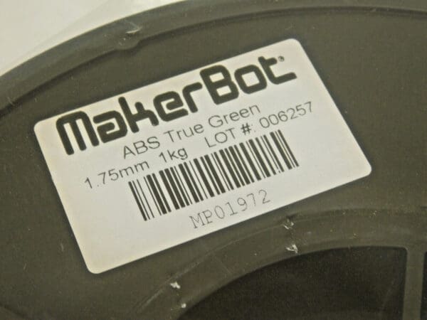 MakerBot 3D Printing Filament ABS True Green Spools 1.75mm 1 kg QTY 2 MP01972