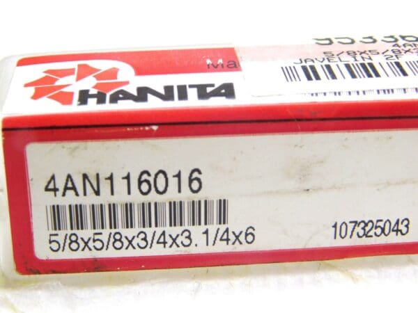 Hanita Solid Carbide Ball End Mill 5/8” Dia 5/8” Shank Dia 6” OAL 107325043