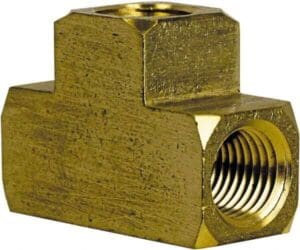 CERROBRASS Industrial Pipe Female Tee: 1/8″ Female Thread, FNPT Qty 10 P-101X-A