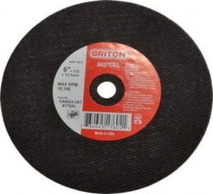 Cut-Off Wheel qty 33: 6″ Dia, 1/32″ Thick, 1/2″ Hole, Aluminum Oxide CA6024U61