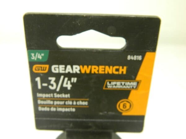 GEARWRENCH Impact Socket: 3/4″ Drive, 1.75″ Socket 84816