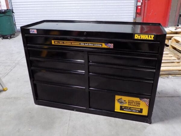 Dewalt Steel Tool Box Storage Cabinet 9 Drawer 40 x 52 x 18 DWST25292 Damaged