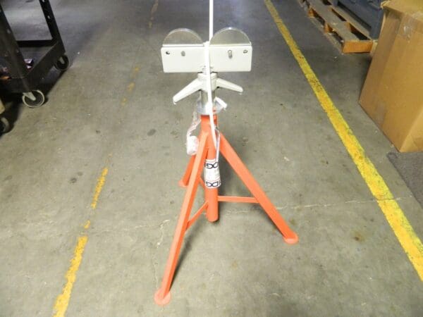 RIDGID 12″ Pipe Capacity, Adjustable Pipe Stand with 2 Roller Head 56672