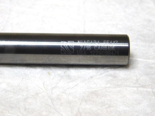 Niagara Cutter Solid Carbide Sq End Mill 7/16” Dia 7/16” Shk Dia 2Fl 4”L N55417