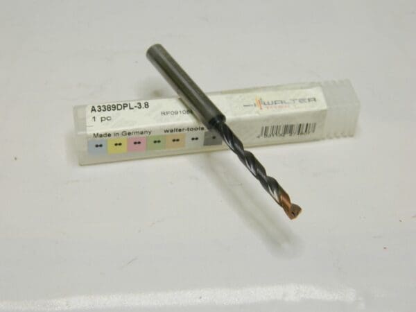 Walter Solid Carbide Drill with Coolant-Through A3389DPL-3.8 5337011