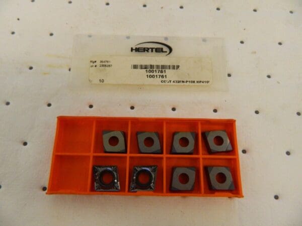 HERTEL CCGT432FN –P10X HP410T Carbide Turning Inserts qty 8 46832267