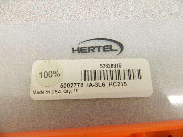 Hertel Carbide Turning Insert: IA3L6 HC215, Qty 10 53828315