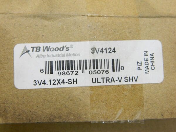 TB WOOD'S 4 Groove Ultra-V SHV 1/2 to 1-5/8 Bore Diam 3V4124