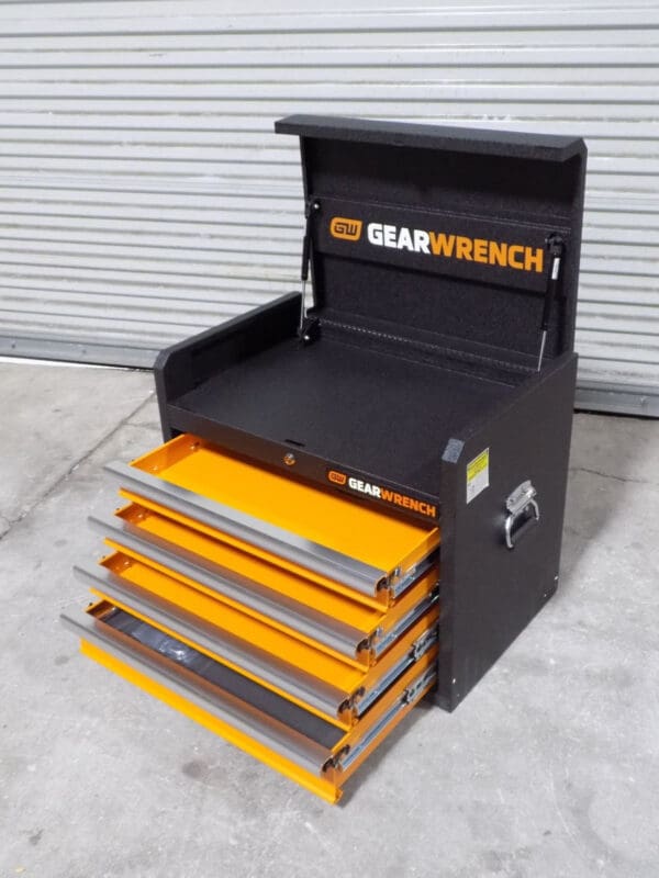 Gearwrench 83240 Top Chest Tool Box 4 Drawer 26 x 16 x 20 Steel Black / Orange