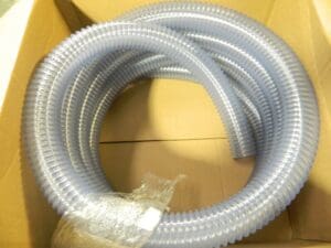 Food & Beverage Hose: Polyvinyl Chloride, 2″ ID, 2.4″ OD, Approx. 21' L WT200