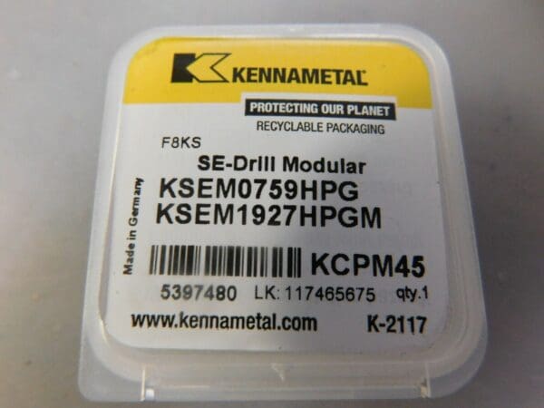 Kennametal Grade KCPM45 140° Replaceable Drill Tip 5397480