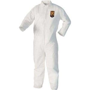 KLEENGUARD 25pk Non-Disposable Rain & Chemical-Resistant Coverall White 44302