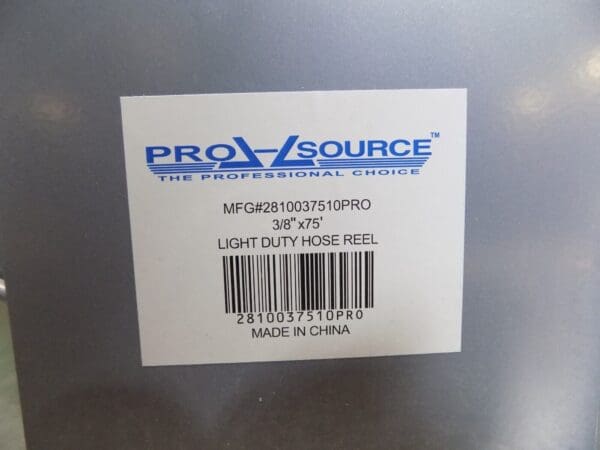 Pro Source Spring Retractable Hose Reel 50 Ft x 3/8 In Fitting 300 PSI Max.