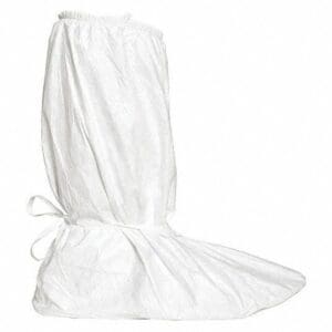 DUPONT Boot Covers 100pk tyvek Knee, Includes Slip Resistant Sole, White 24AF67