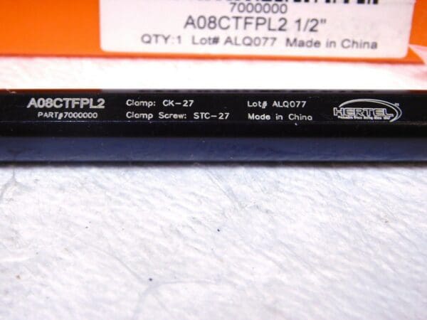 Hertel A-CTFP Indexible Boring Bar 0.6” Min Bore Dia 1/2” Shank Dia 8”L 7000000