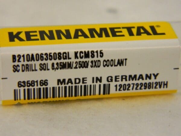 KENNAMETAL Screw Machine Length Drill Bit Letter E 140 ° Point Carbide 6358166