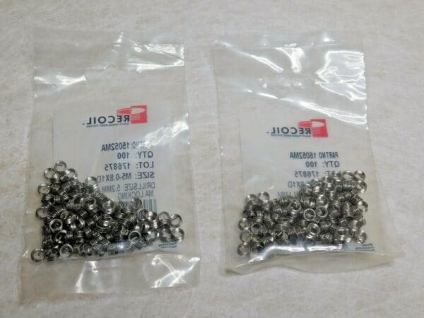 Recoil Stainless Steel Screw Locking Inserts M5x0.8x1D Qty 200 15052MA