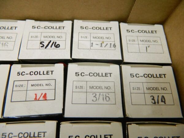 5C Collet Set: 16 Pc, 1/16 to 1-1/8″ Capacity INCOMPLETE 230-8018