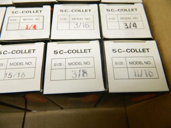 5C Collet Set: 16 Pc, 1/16 to 1-1/8″ Capacity INCOMPLETE 230-8018