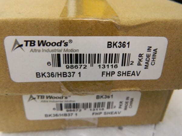 TB WOOD'S 1″ Bore Diam 3-3/4″ OD 3pk Finished Bore Single Groove Sheave BK361