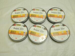 3M 3/4″ x 76' x 7 mil Black Vinyl Electrical Tape Qty 6 BD-21485-10