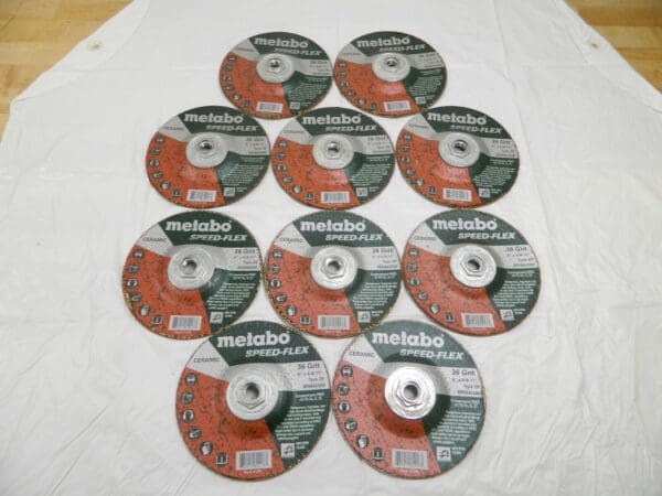 METABO Fiber Disc: 6″ Disc Dia, 36 Grit, Ceramic Alumina Qty 10 655842000