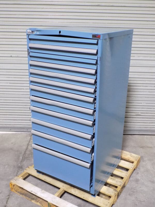 Lista Modular Storage Cabinet 12 Drawer 59 x 28 x 28 Steel Blue DAMAGED