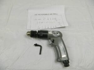 Air Tool Pneumatic Reversible Drill 3/8", 1800 RPM Keyed SM-725