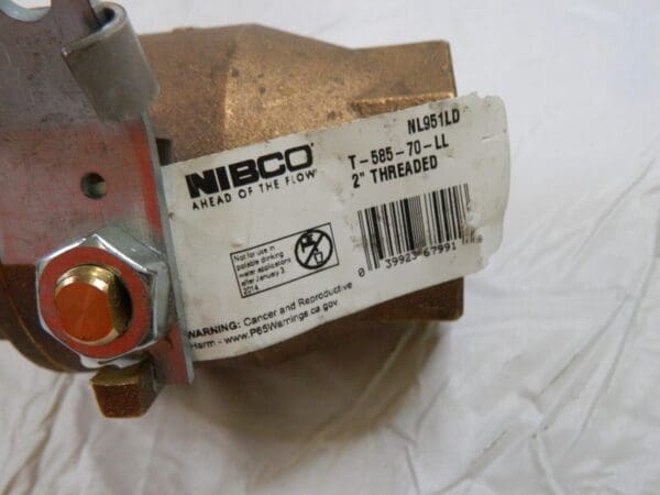 NIBCO Standard Manual Ball Valve: 2″ Pipe, Full Port NL951LD